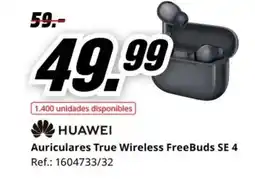 MediaMarkt HUAWEI Auriculares True Wireless FreeBuds SE 4 oferta