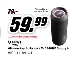 MediaMarkt VIETA PRO Altavoz inalámbrico VM-BS48BK Goody 4 oferta