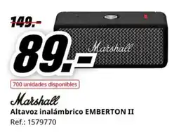 MediaMarkt MARSHALL Altavoz inalámbrico EMBERTON II oferta