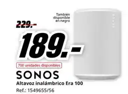 MediaMarkt SONOS Altavoz inalámbrico Era 100 oferta