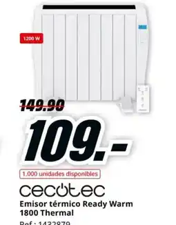MediaMarkt CECOTEC Emisor térmico Ready Warm 1800 Thermal oferta