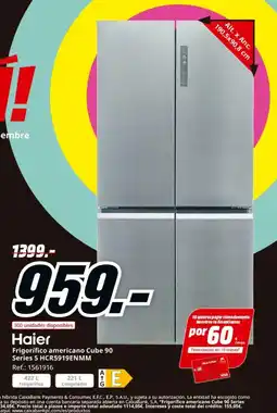 MediaMarkt HAIER Frigorífico americano Cube 90 Series 5 HCR5919ENMM oferta