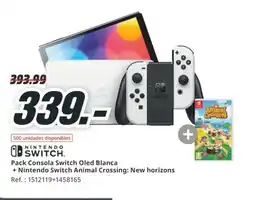 MediaMarkt NINTENDO SWITCH Pack Consola Switch Oled Blanca + Nintendo Switch Animal Crossing: New horizons oferta