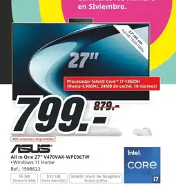 MediaMarkt ASUS All in One 27" V470VAK-WPE067W oferta