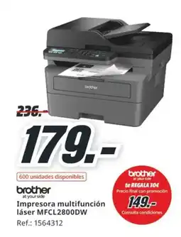 MediaMarkt Impresora multifunción láser MFCL2800DW oferta