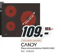 MediaMarkt CANDY Placa vitrocerámica CH63CC/4U2 oferta