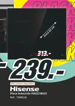 MediaMarkt HISENSE Placa inducción HI6321BSCE oferta