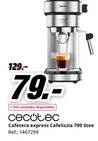 CECOTEC Cafetera express Cafelizzia 790 Stee