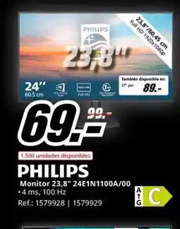 MediaMarkt PHILIPS Monitor 23,8" 24E1N1100A/00 oferta