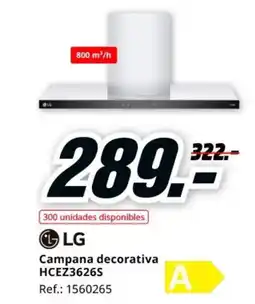 MediaMarkt LG Campana decorativa HCEZ3626S oferta