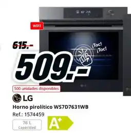 MediaMarkt LG Horno pirolítico WS7D7631WB oferta