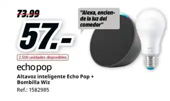 ECHO POP Altavoz inteligente Echo Pop + Bombilla Wiz