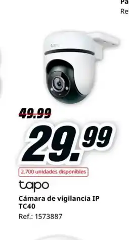 MediaMarkt TAPO Cámara de vigilancia IP TC40 oferta