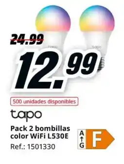 MediaMarkt TAPO Pack 2 bombillas color WiFi L530E oferta