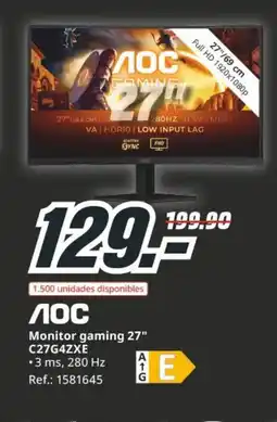 MediaMarkt AOC Monitor gaming 27" C27G4ZXE oferta