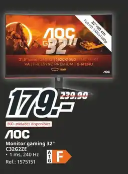 MediaMarkt AOC Monitor gaming 32" C32G2ZE oferta