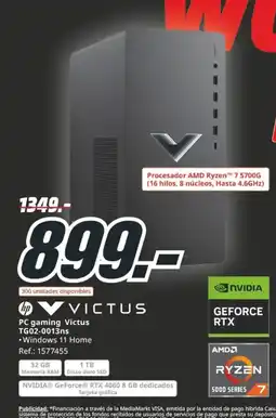 MediaMarkt HP VICTUS PC gaming Victus TG02-0013ns oferta