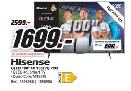 MediaMarkt HISENSE QLED 100" 4K 100E7Q PRO oferta