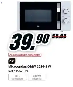 MediaMarkt Microondas OMW 2024-3 W oferta