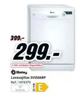 MediaMarkt BALAY Lavavajillas 3VS506BP oferta