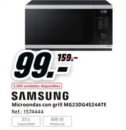 MediaMarkt SAMSUNG Microondas con grill MG23DG4524ATE oferta
