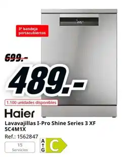 MediaMarkt HAIER Lavavajillas I-Pro Shine Series 3 XF 5C4M1X oferta