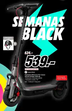 MediaMarkt SEGWAY-NINEBOT Patinete eléctrico F3+ Casco HELM Ciclope Talla M oferta
