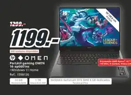 MediaMarkt HP OMEN Portátil gaming 16-ap0001ns oferta