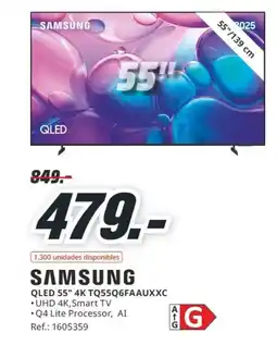 MediaMarkt SAMSUNG QLED QLED 55" 4K TQ55Q6FAAUXXC oferta
