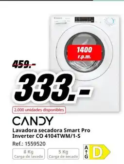 MediaMarkt CANDY Lavadora secadora Smart Pro Inverter CO 4104TWM/1-S oferta