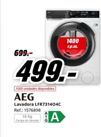 MediaMarkt AEG Lavadora LFR731404C oferta