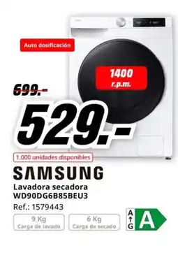 MediaMarkt SAMSUNG Lavadora secadora WD90DG6B85BEU3 oferta