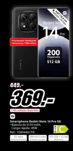 MediaMarkt Smartphone Redmi Note 14 Pro 5G oferta