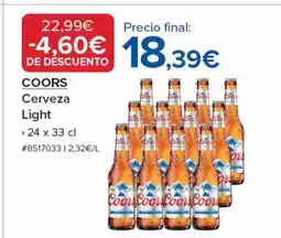 Costco COORS Cerveza Light oferta