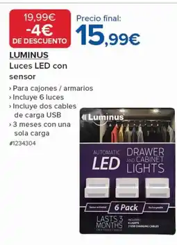Costco LUMINUS Luces LED con sensor oferta