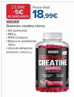 Costco WEIDER Gummies creatina cherry oferta