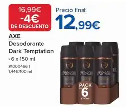 Costco AXE Desodorante Dark Temptation oferta