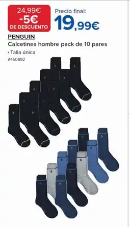 Costco PENGUIN Calcetines hombre pack de 10 pares oferta