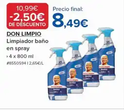 Costco DON LIMPIO Limpiador baño en spray oferta