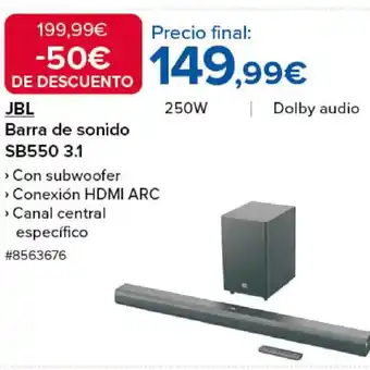 JBL Barra de sonido SB550 3.1