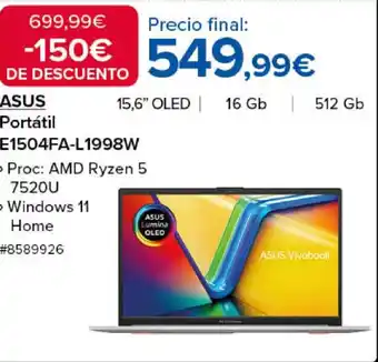 ASUS Portátil E1504FA-L1998W