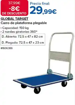 Costco GLOBAL TARGET Carro de plataforma plegable oferta