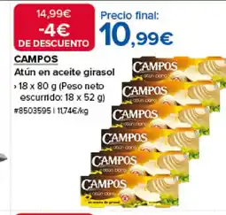 Costco CAMPOS Atún en aceite girasol oferta