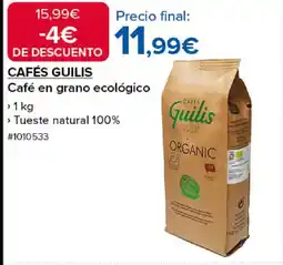Costco CAFÉS GUILIS Café en grano ecológico oferta