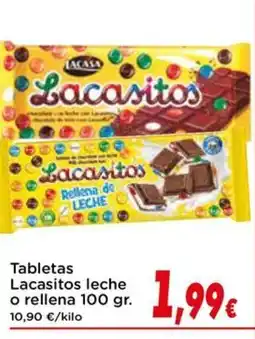 Proxi Tabletas Lacasitos leche o rellena oferta