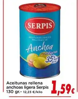Proxi SERPIS Aceitunas rellena anchoas ligera oferta