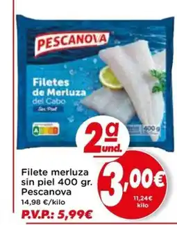 Proxi PESCANOVA Filete merluza sin piel oferta