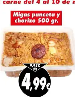 Proxi Migas panceta y chorizo oferta