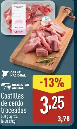ALDI Costillas de cerdo troceadas oferta