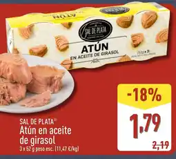 ALDI SAL DE PLATA Atún en aceite de girasol oferta